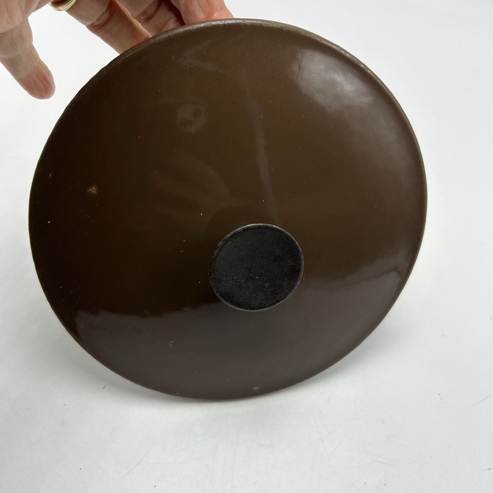 Cousances #16 Lid Brown Made in France Le Creuset Antique
